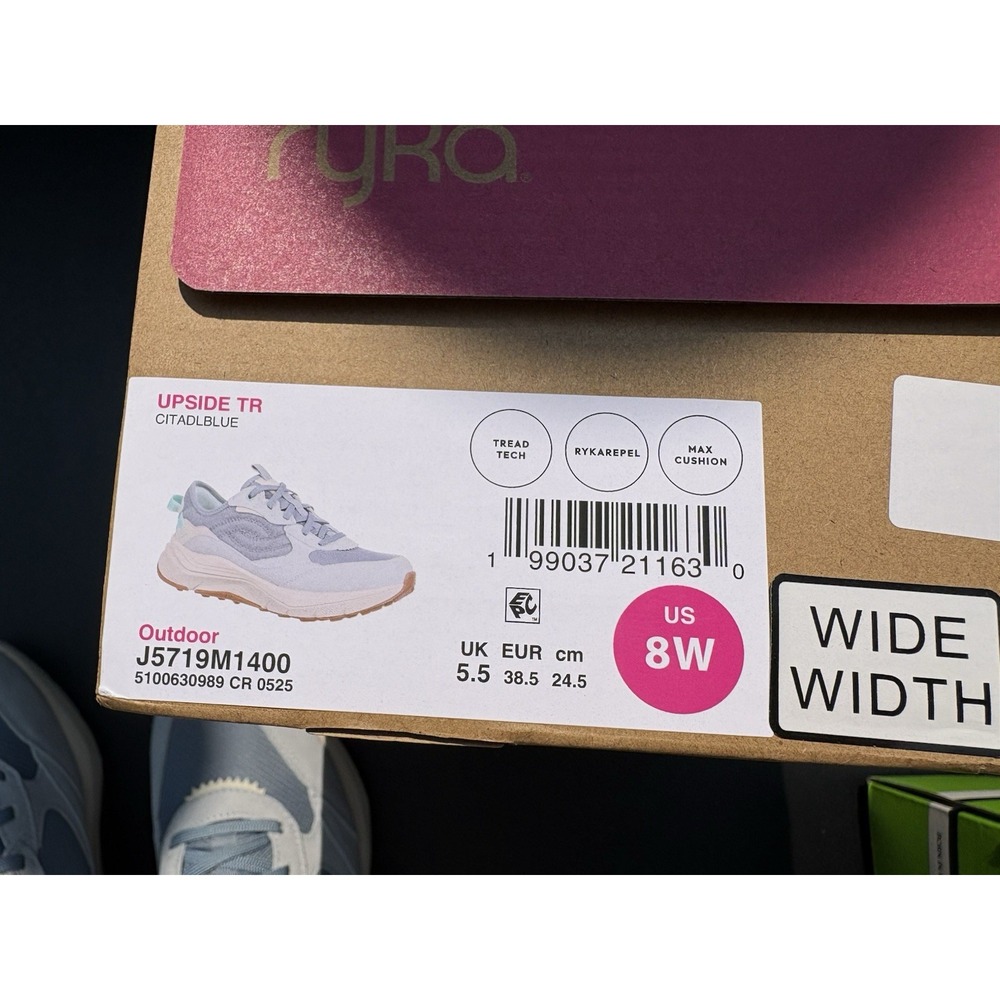 Ryka Women's Upside Trail Citadel Blue Running Sneaker 8 Wide NWB - Picture 9 of 9